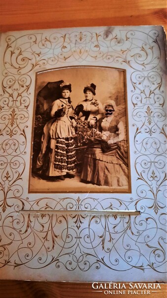 Antique photo album with photos