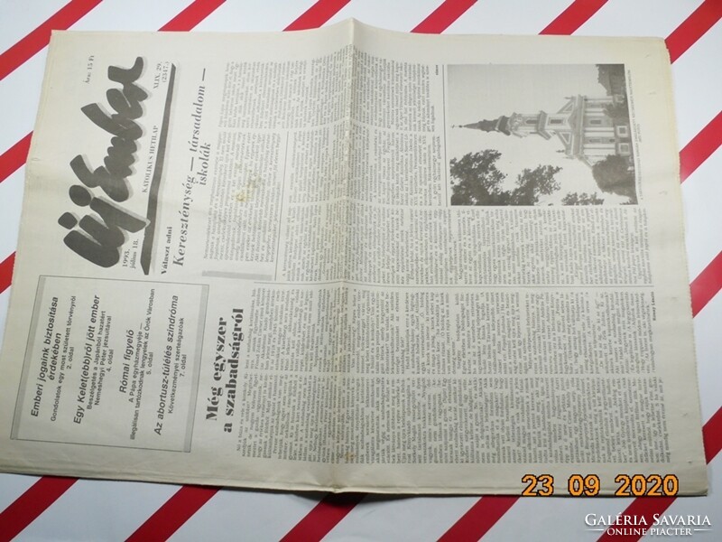 Régi retro újság - Új Ember Katolikus hetilap - 1993. július 18. Születésnapra ajándék