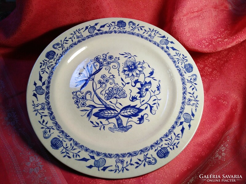 Antik hagymamintás porcelán nagy lapos tányér