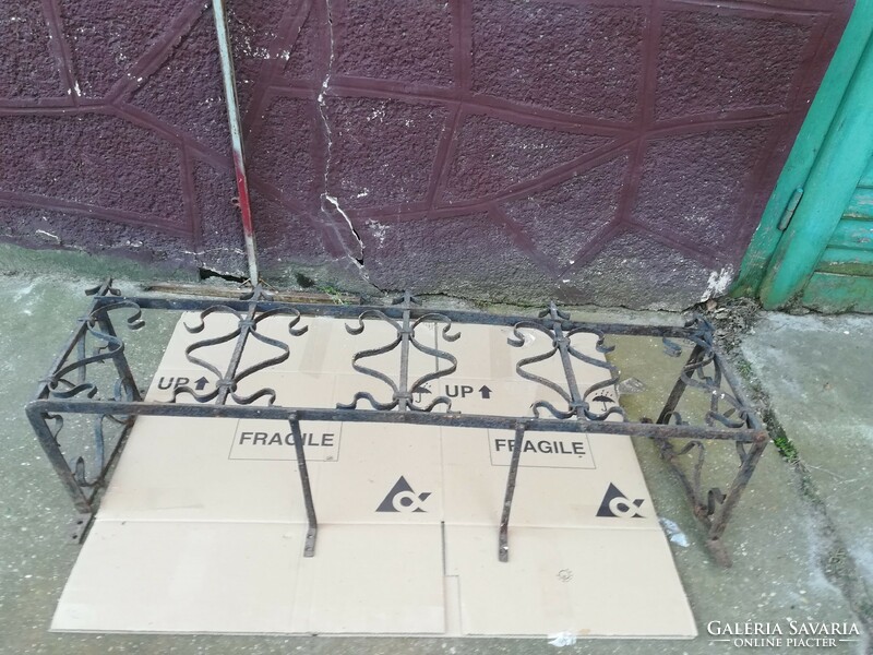 Wrought iron balcony flower stand