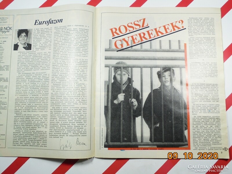 Old retro newspaper - Hungarian women's magazine - July 1990 birthday present