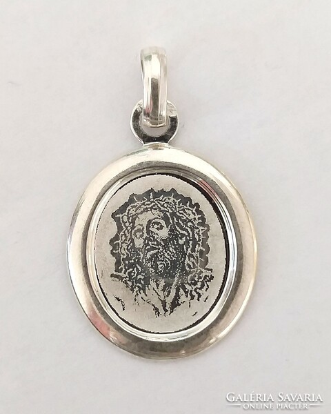 Jesus portrait silver pendant (m. 04.)