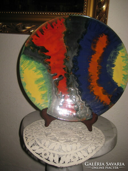Retro képzőművészeti fali tányér , 27 cm , jelzett