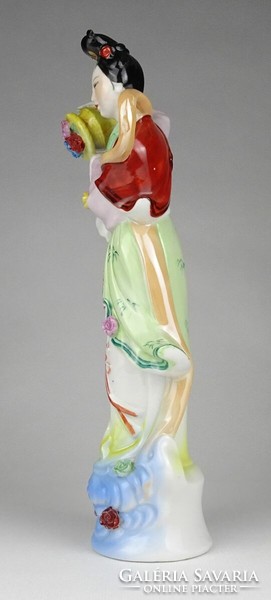 1L965 old large Chinese porcelain geisha figure 26 cm