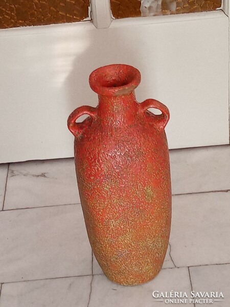 Margit Csizmadia: retro industrial artist from Pesthidegkút modernist ceramic floor vase - 35 cm high