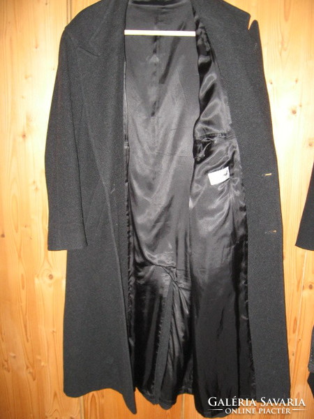 Marco donati wool large long dark gray men's jacket 54