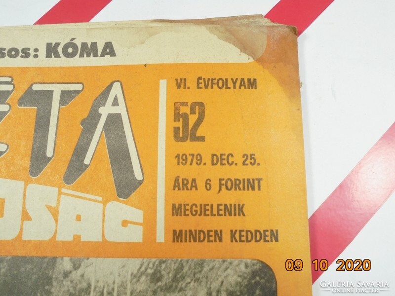 Régi retro újság Rakéta Regényújság 1979. december 25. Születésnapra ajándék