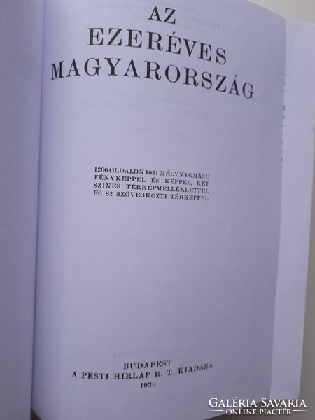 Az ezeréves Magyarország 1200 oldal!!! gerinc aranyozás hibátlan,állapotban reprint kiadás