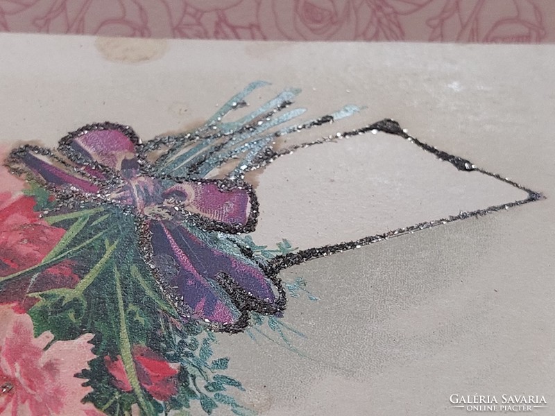 Régi virágos képeslap 1921 levelezőlap szegfű