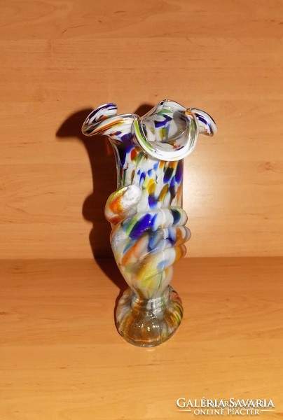 Ritka art nouveau üveg váza 22 cm (3/d)