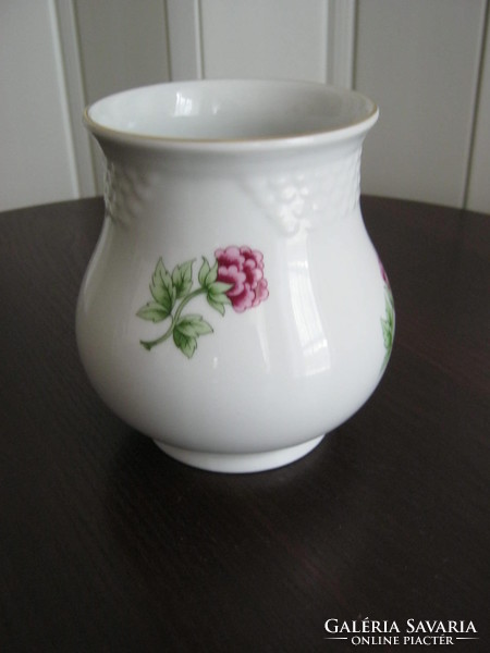 Hollóház porcelain butterfly floral jar belly mug - damaged