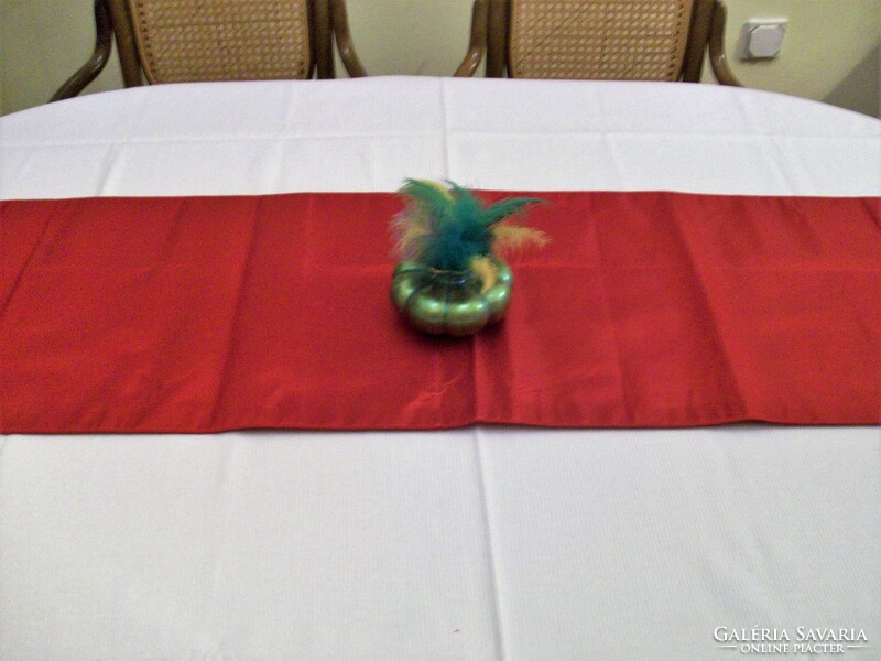 Red tablecloth, runner, scarf
