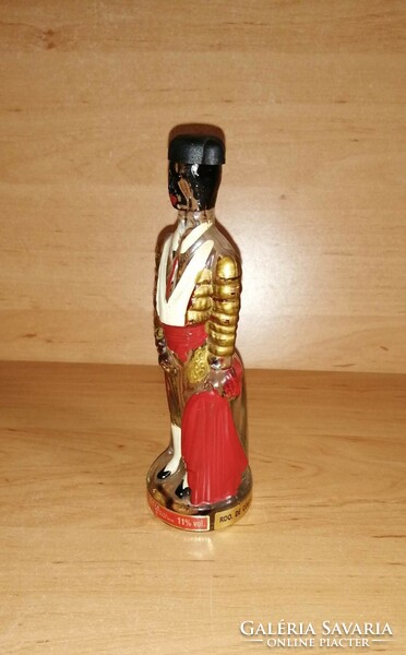 Original Spanish sangria bullfighter-shaped glass bottle 17 cm high (4/k)