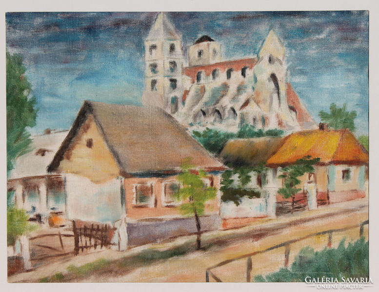Hungarian painter: the church in Zsámbék