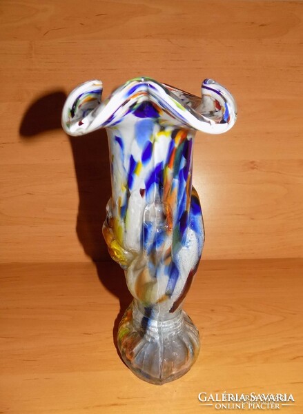 Ritka art nouveau üveg váza 22 cm (3/d)