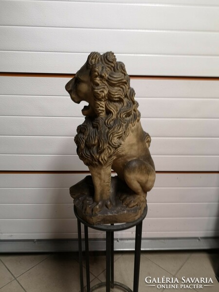 Antique terracotta lion statue, with guarantee letter, 53 cm, 1900 years