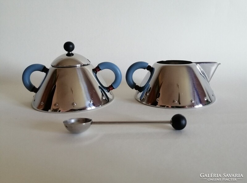 Michael graves postmodern sugar bowl and spout, alessi1985