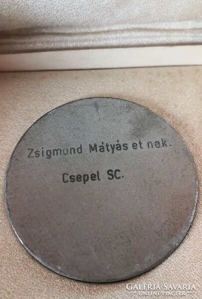 Csepel Sc emlékplakett, emlékérem 1962