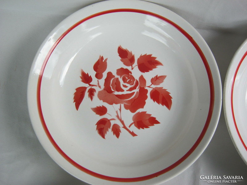 Gránit kerámia rózsás tányér 4 db
