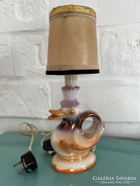 Retro kacsa porcelán lámpa
