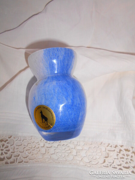 Joska Design Silberberg-Kristall Mundgeblasen szignált  üveg kisméretű váza