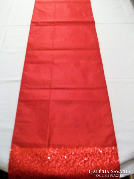 Red tablecloth, runner, scarf