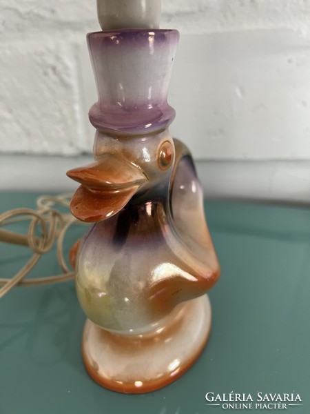 Retro duck porcelain lamp