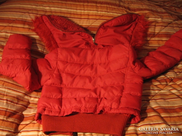Chemistry red small puff coat 38-40