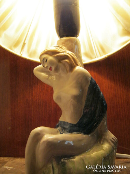 Retro ceramic lamp female nude