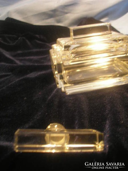 N 26 Art Deco Original Toilet Shelf Jewelry + Makeup Holder Thick Walled Bottle + Perfume Closure Plug in One