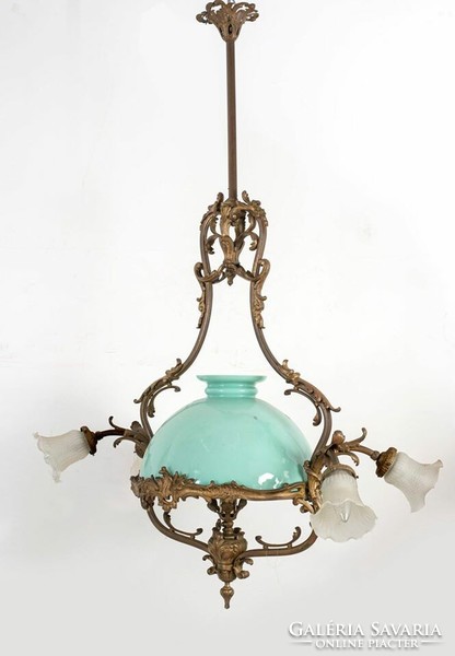 Old mint green chandelier