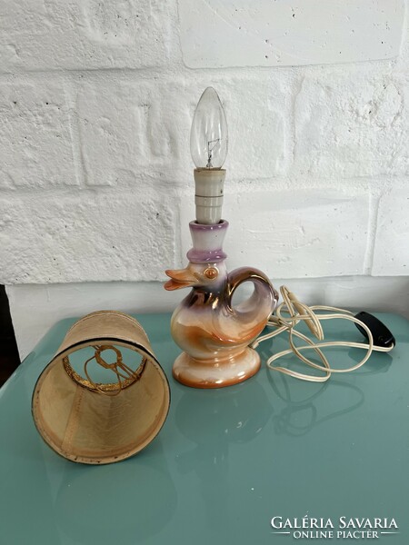 Retro duck porcelain lamp