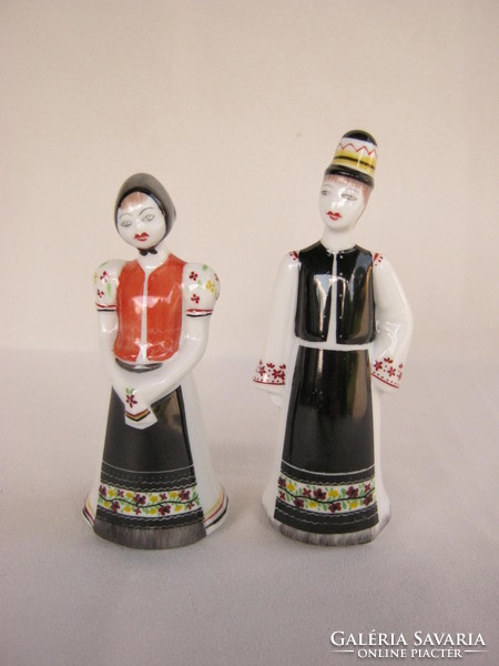 Hollóházi porcelán népviseletes pár
