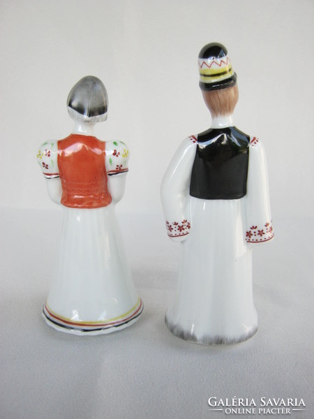 Hollóházi porcelán népviseletes pár