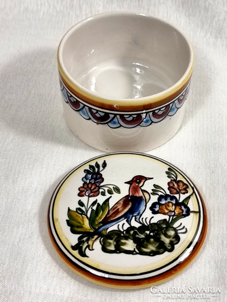 199/2 Real ceramica hand painted coimbra portugal porcelain bird jewelry holder