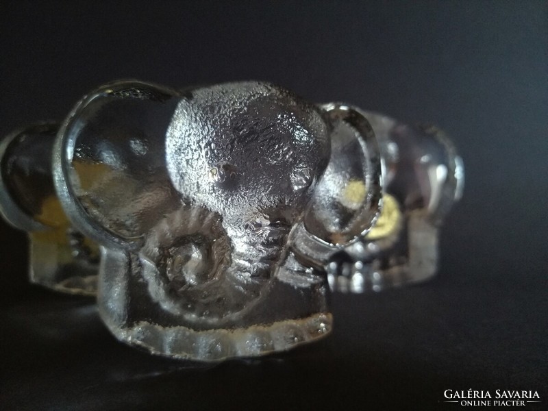 3X riedel austria modernist crystal elephant, 1950s