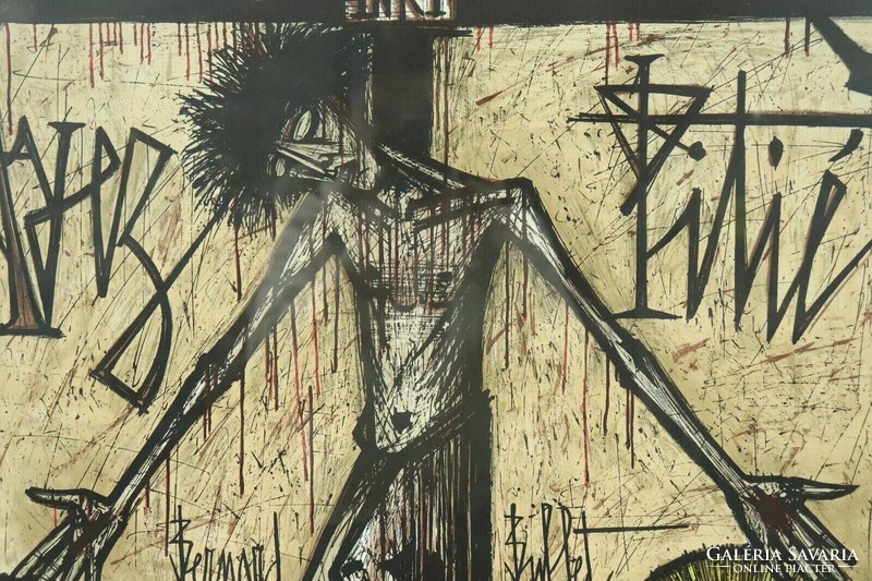 Bernard BUFFET eredeti litográfiája: Jézus Krisztus crucifixion