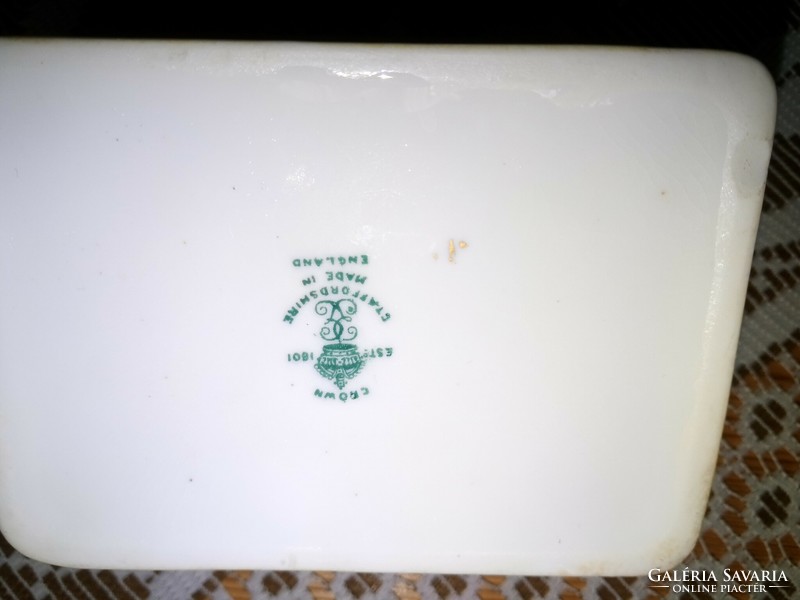9.5 x 7.5 cm angol antik ekszeres porcelan xx