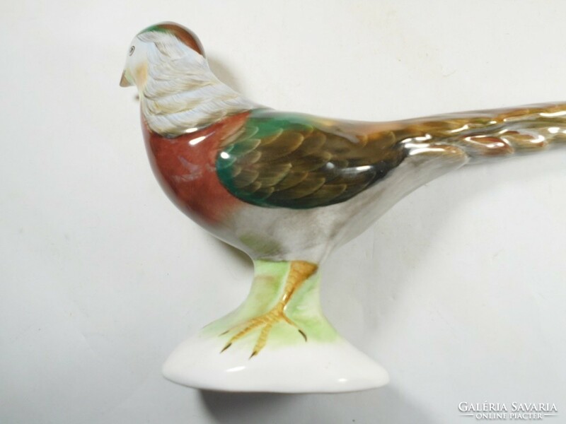Retro ceramic pheasant bird statue figure ornament - circa 1970-80s