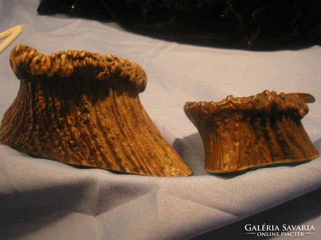 N16 Vadászoknak  antik relikvia pata hamuzók bronz cigar szivar tartóval szép állapot talpvédővel