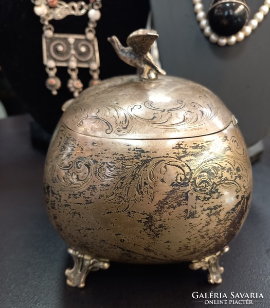 Antique silver sugar bowl