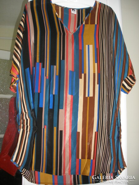 Anna aura 100% silk, striped silk tunic