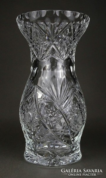 1M058 Nagyméretű kristály váza virágváza 25.5 cm