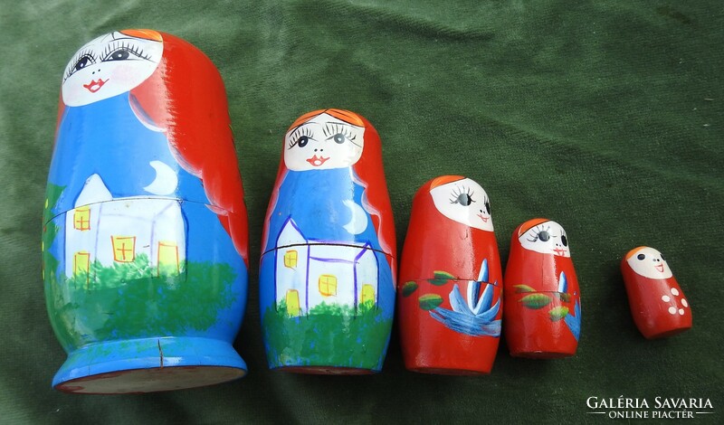 Set of 5 matryoshka dolls - modern - rare model