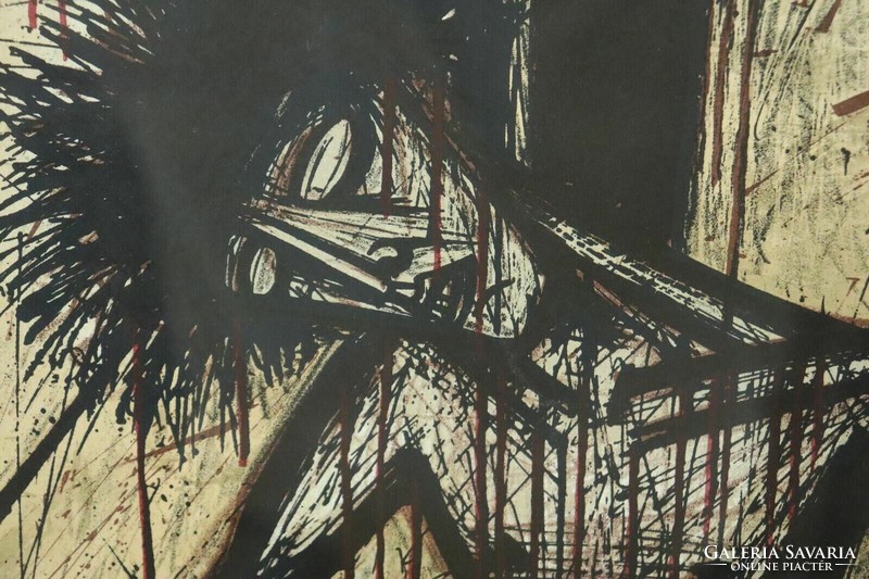 Bernard BUFFET eredeti litográfiája: Jézus Krisztus crucifixion