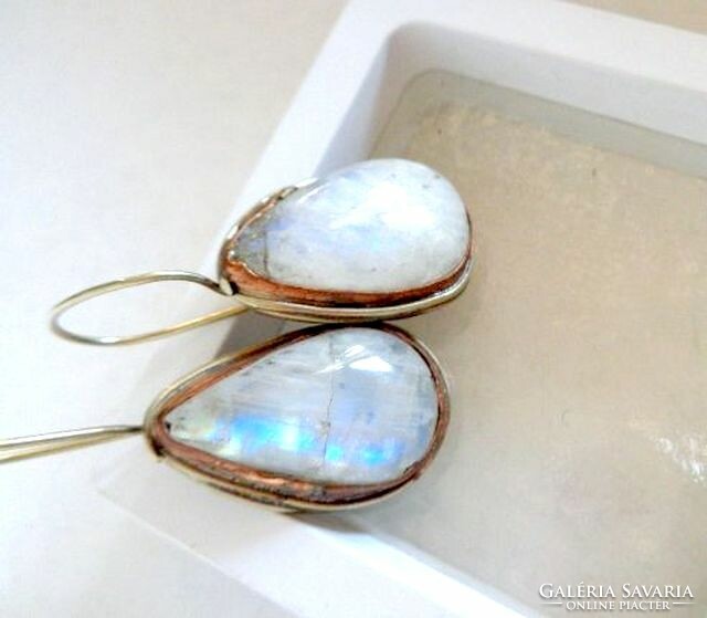 Antique moonstone earrings damaged