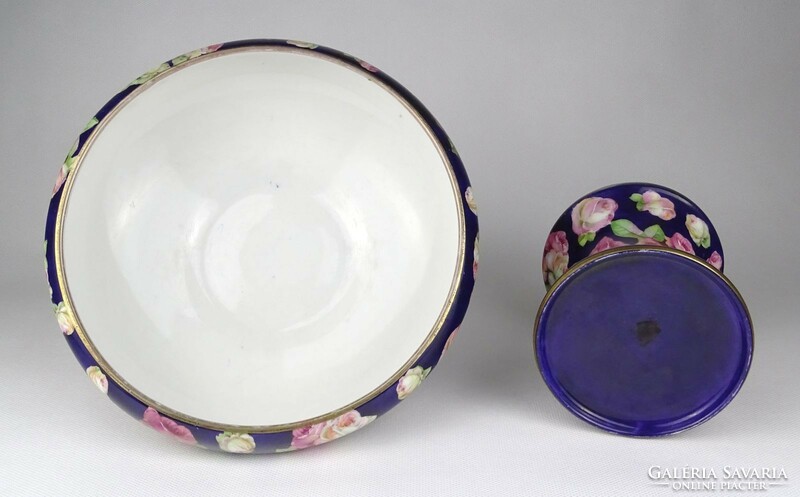 1M054 old purple floral princess louise Austrian porcelain centerpiece
