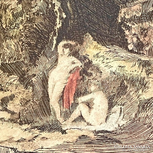 Lipót Herman_ bathers in the clearing (f580)