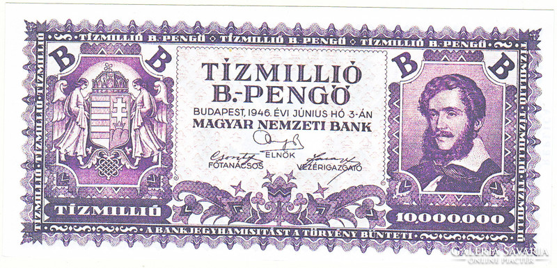 Magyarország 10000000 B.-pengő 1946 REPLIKA