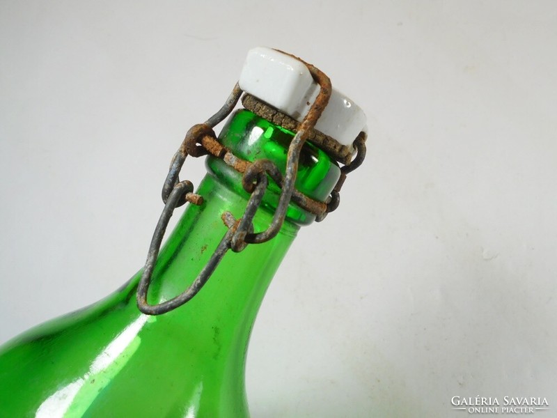 Retro csatos üveg palack - 1 liter, 1950-1980-as évekből